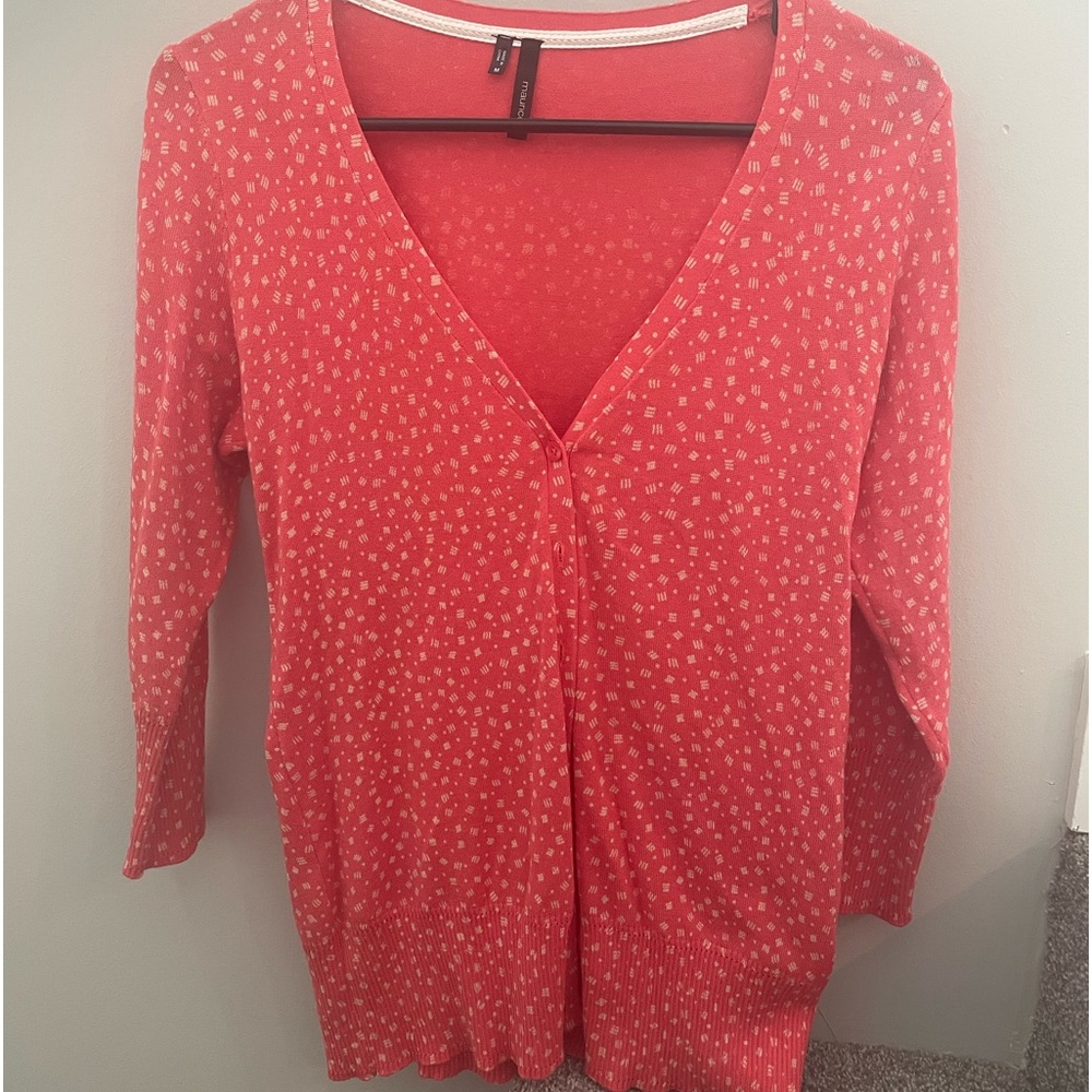 Pink & Cream Polka Dot Cardigan Medium